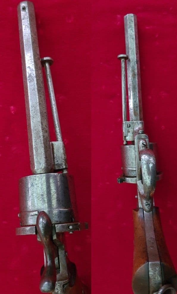 A 6 shot double action 11mm pin-fire revolver. Circa 1865.  Ref 3170